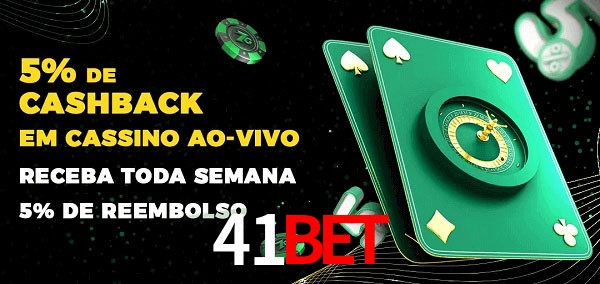 Promoções do cassino ao Vivo 41bet
